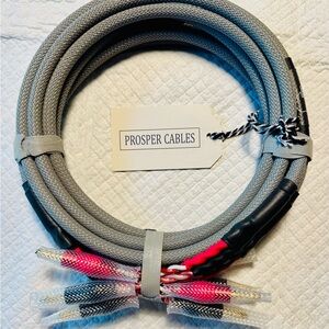 Prosper Cable Company Audio speaker cable pair with banana plug termination